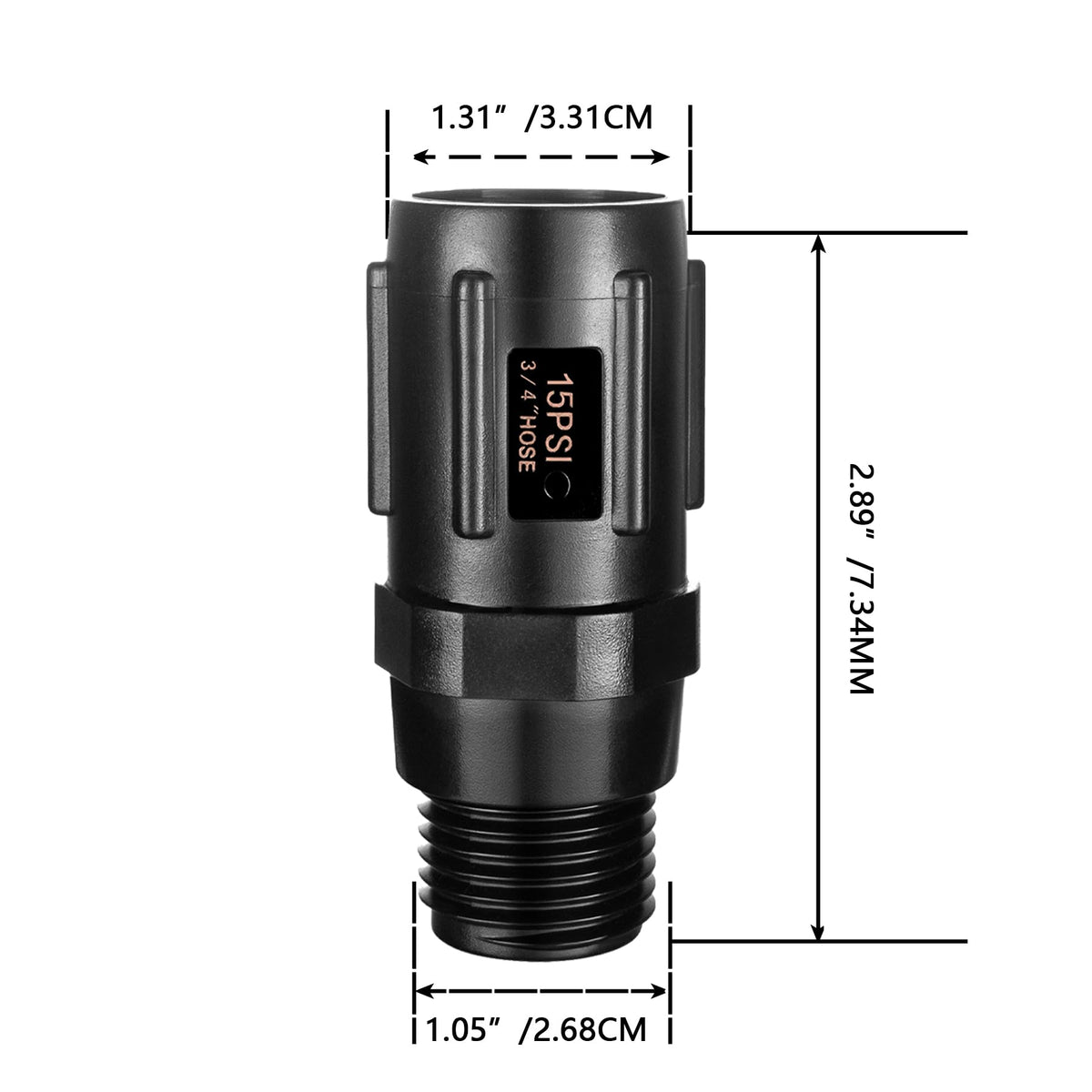Breezliy ABS durable pressure regulator suitable for outdoor irrigation environments.