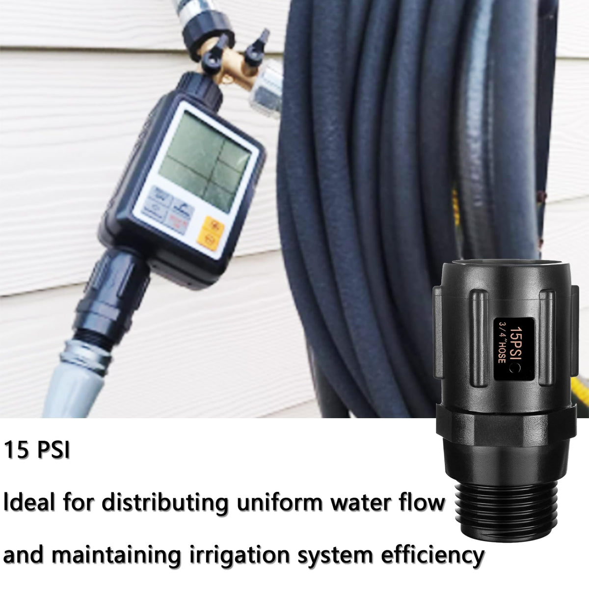 Breezliy sprinkler zone retrofit regulator enables controlled, low-pressure delivery.