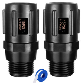 Breezliy two-pack 15 PSI garden hose regulator provides steady irrigation pressure.