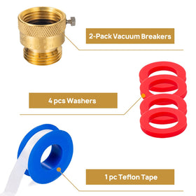 Breezliy vacuum breaker connection with 3-4 inch thread and fittings.