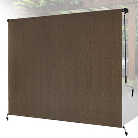 Breezombra mocha patio shade on a porch for private sun control.