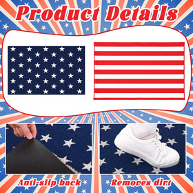 Breling layered doormat combo flag design creates stylish, patriotic entryway accents.