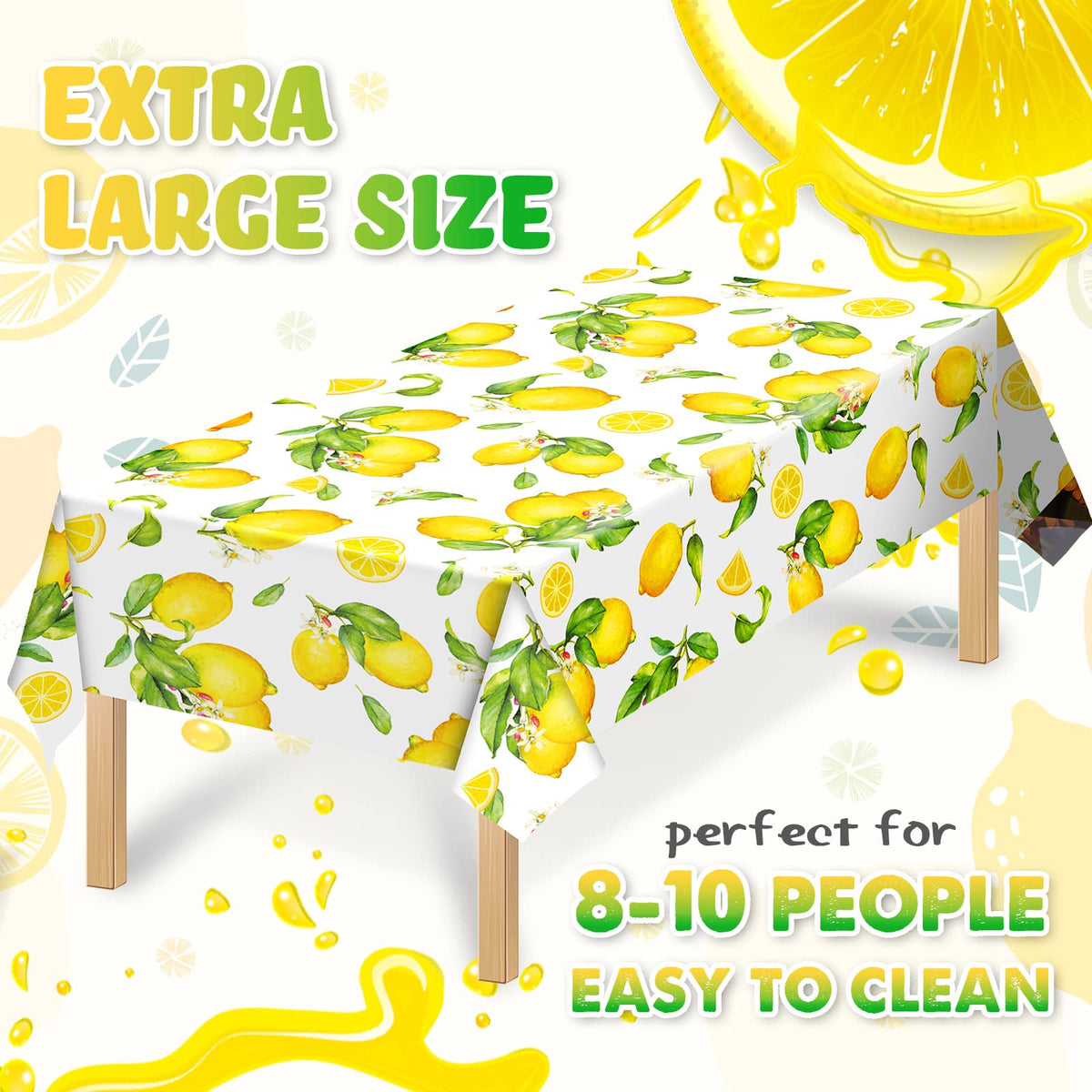 Breling outdoor lemon tablecloth adds bright spring vibes for picnics.