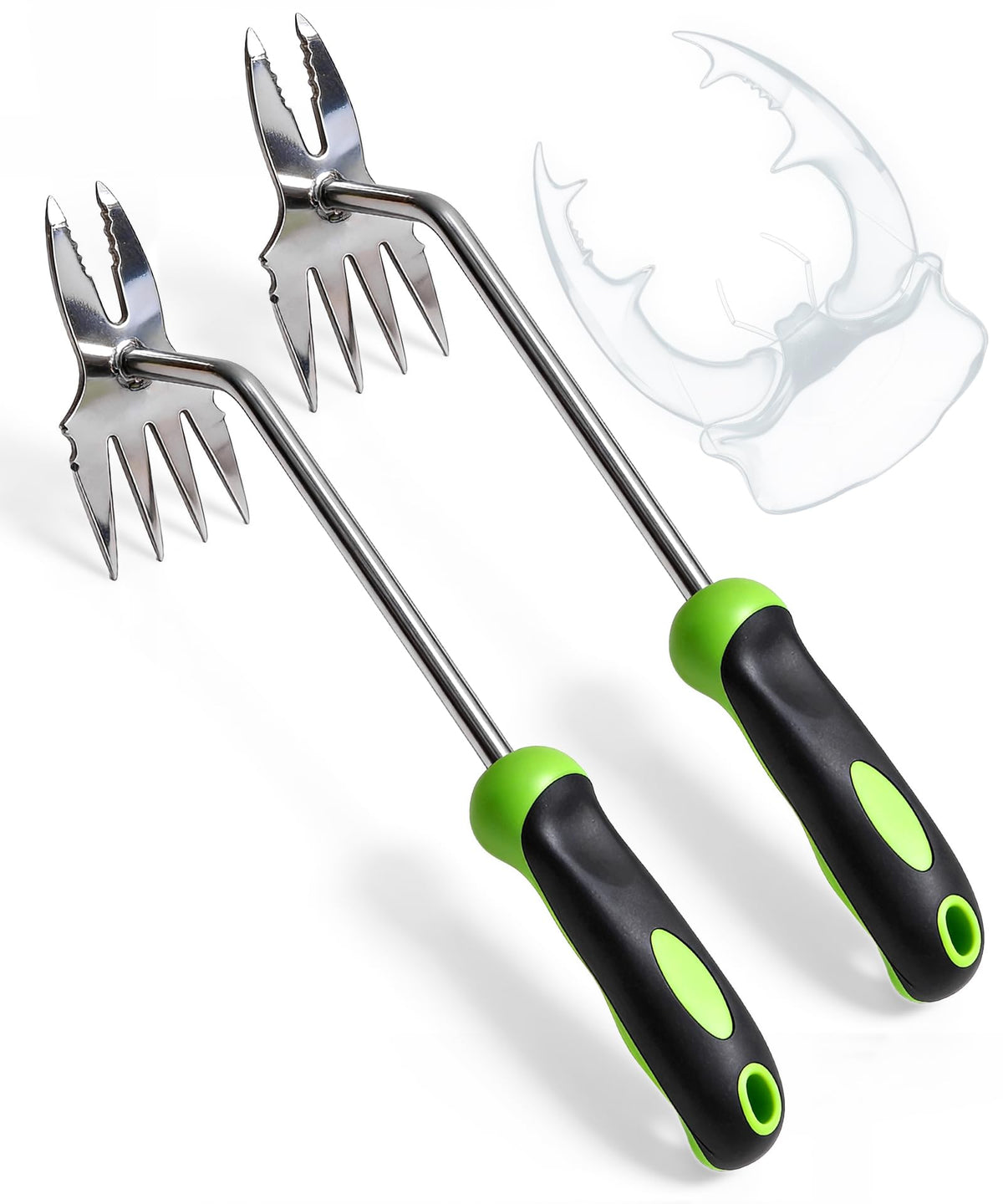 BREWIN TOOLS 2in1 weeder puller close-up four-tooth detail for surface weed removal