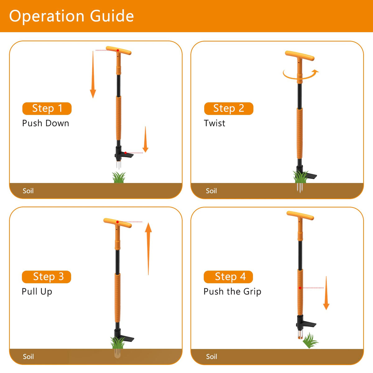 Brewin Tools steel tubular shaft offers durable, lightweight weed removal.