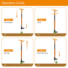 Brewin Tools steel tubular shaft offers durable, lightweight weed removal.