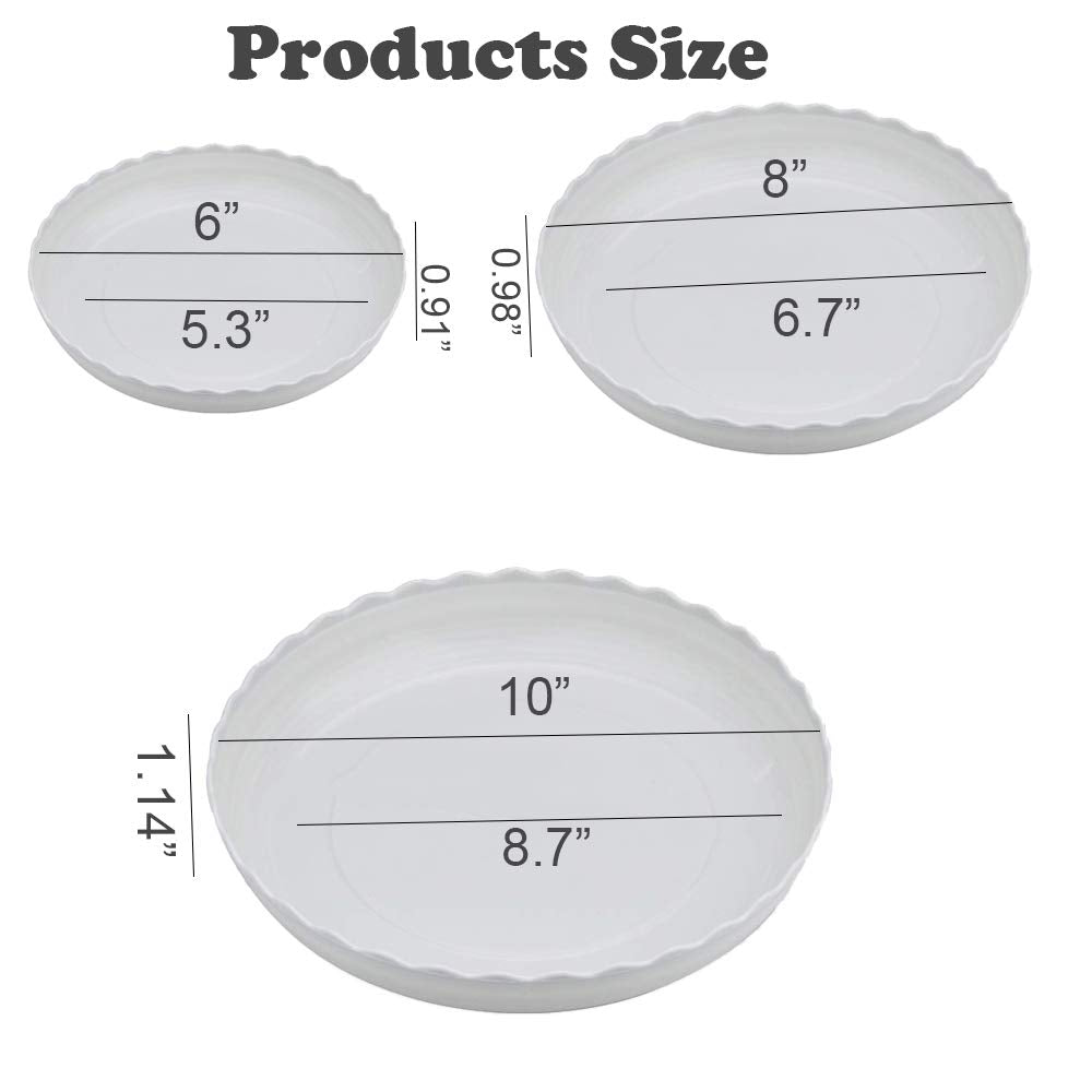 Brianver Yuanaiyi wave saucer 8-inch with edge for outdoor pots.