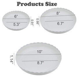 Brianver Yuanaiyi wave saucer 8-inch with edge for outdoor pots.