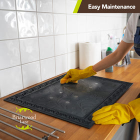 Briarwood Lane tray with mat insert securing feature helps prevent shifting mats