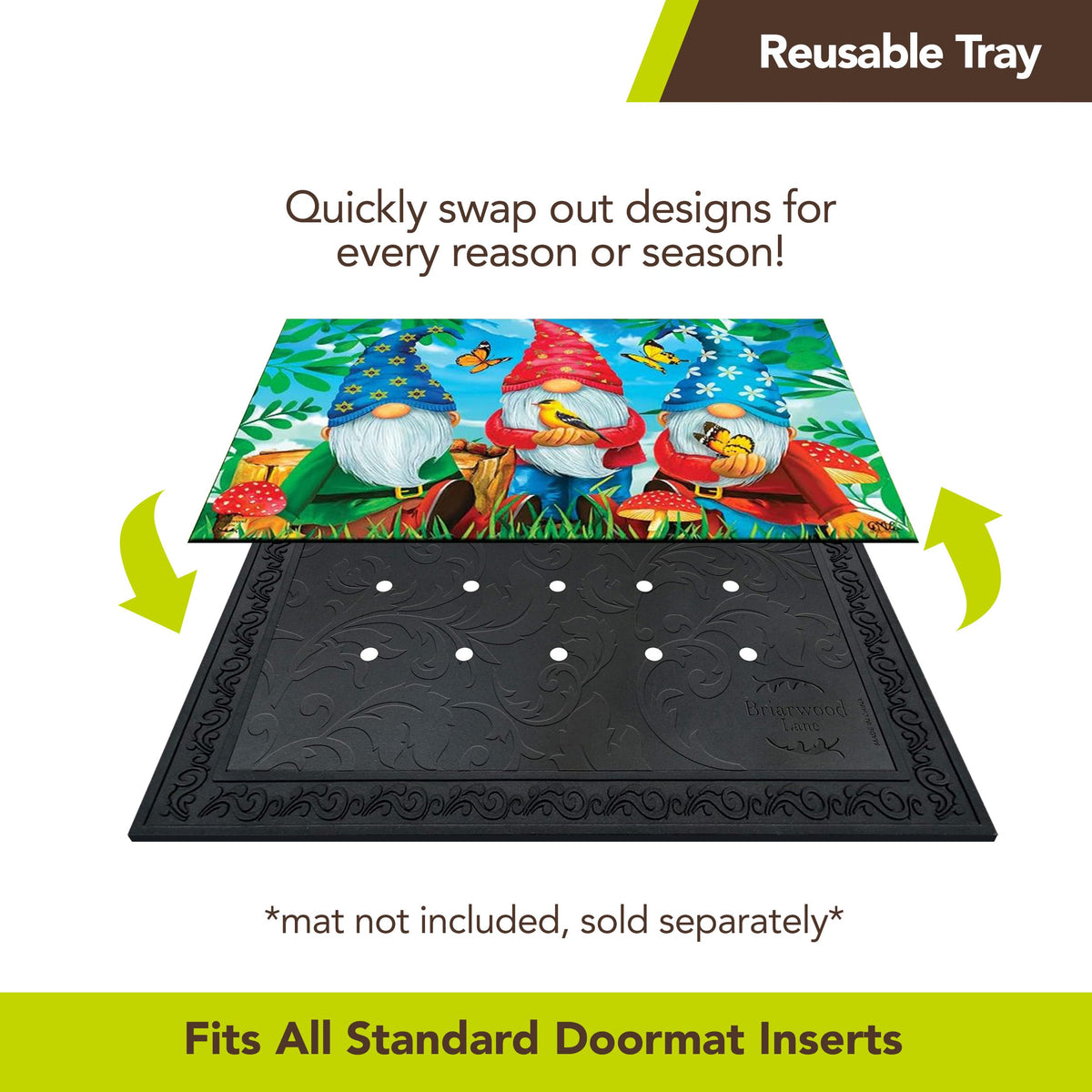 Briarwood Lane tray close-up reveals weatherproof recycled rubber for long-lasting outdoor use