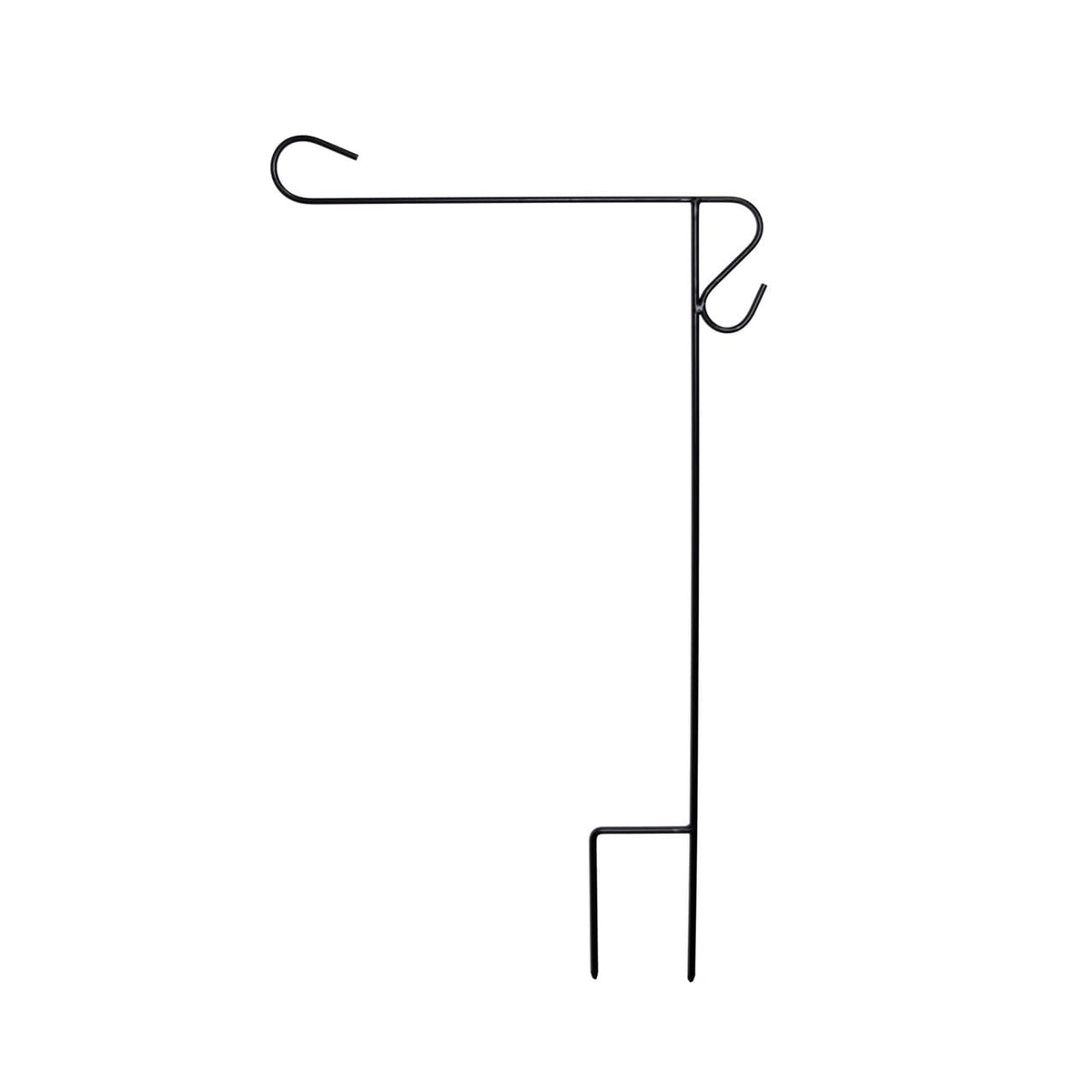 Briarwood Lane wrought iron flag stand, side view for seasonal garden decor.