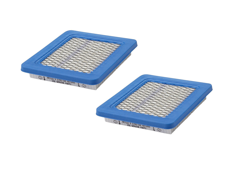Briggs & Stratton 491588S air filter two-pack for engine protection and improved airflow.