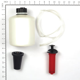 Top view of Briggs & Stratton 5430K oil extractor pump highlighting compact design for easy storage.