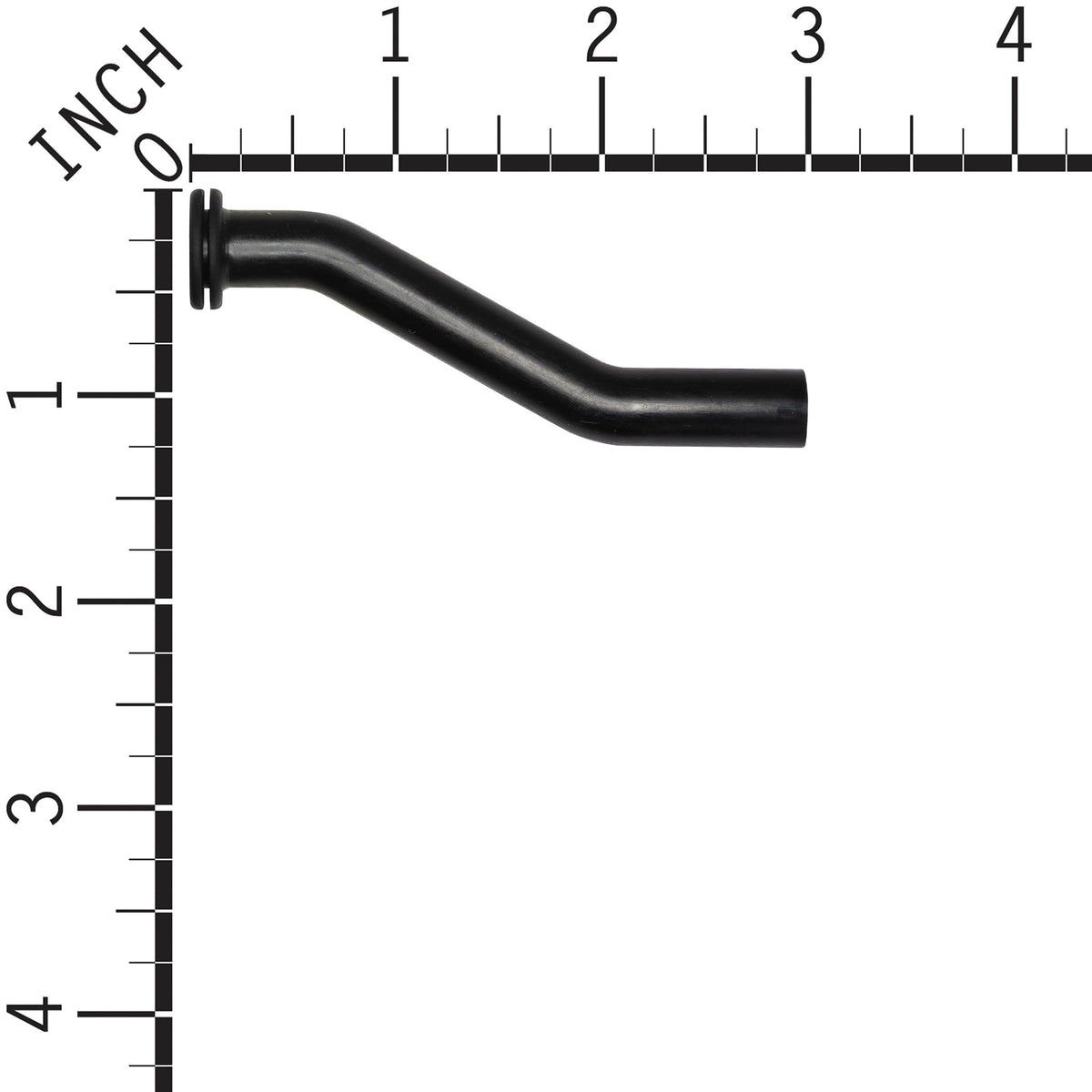 Briggs and Stratton 596163 vacuum hose side view shows a compact design.
