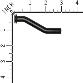Briggs and Stratton 596163 vacuum hose side view shows a compact design.