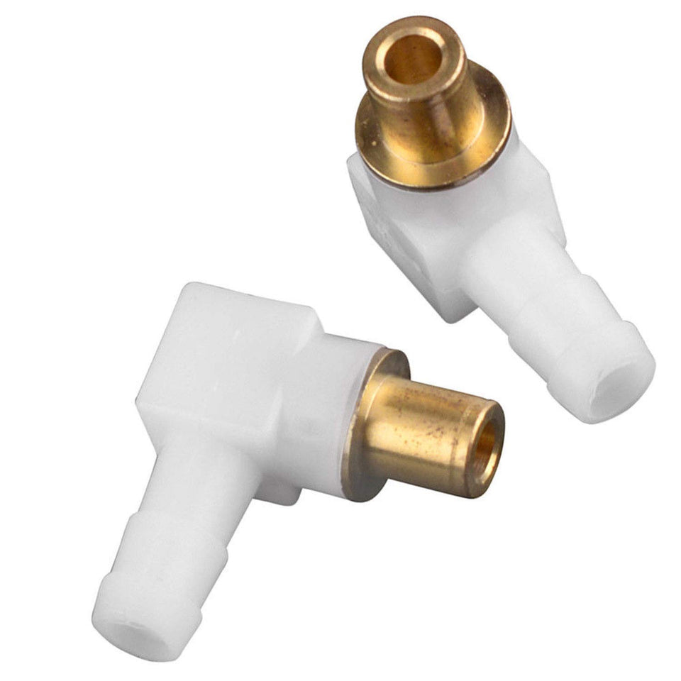 Briggs & Stratton fuel hose connectors two-pack for secure, OEM replacement on compatible engines.