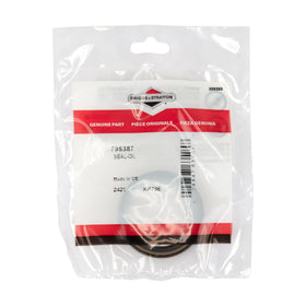 Briggs & Stratton 795387 oil seal in hand, compact and sturdy