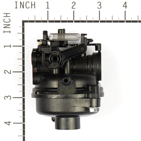 Briggs and Stratton 799584 carburetor, black close-up of jet area, fuel pathway