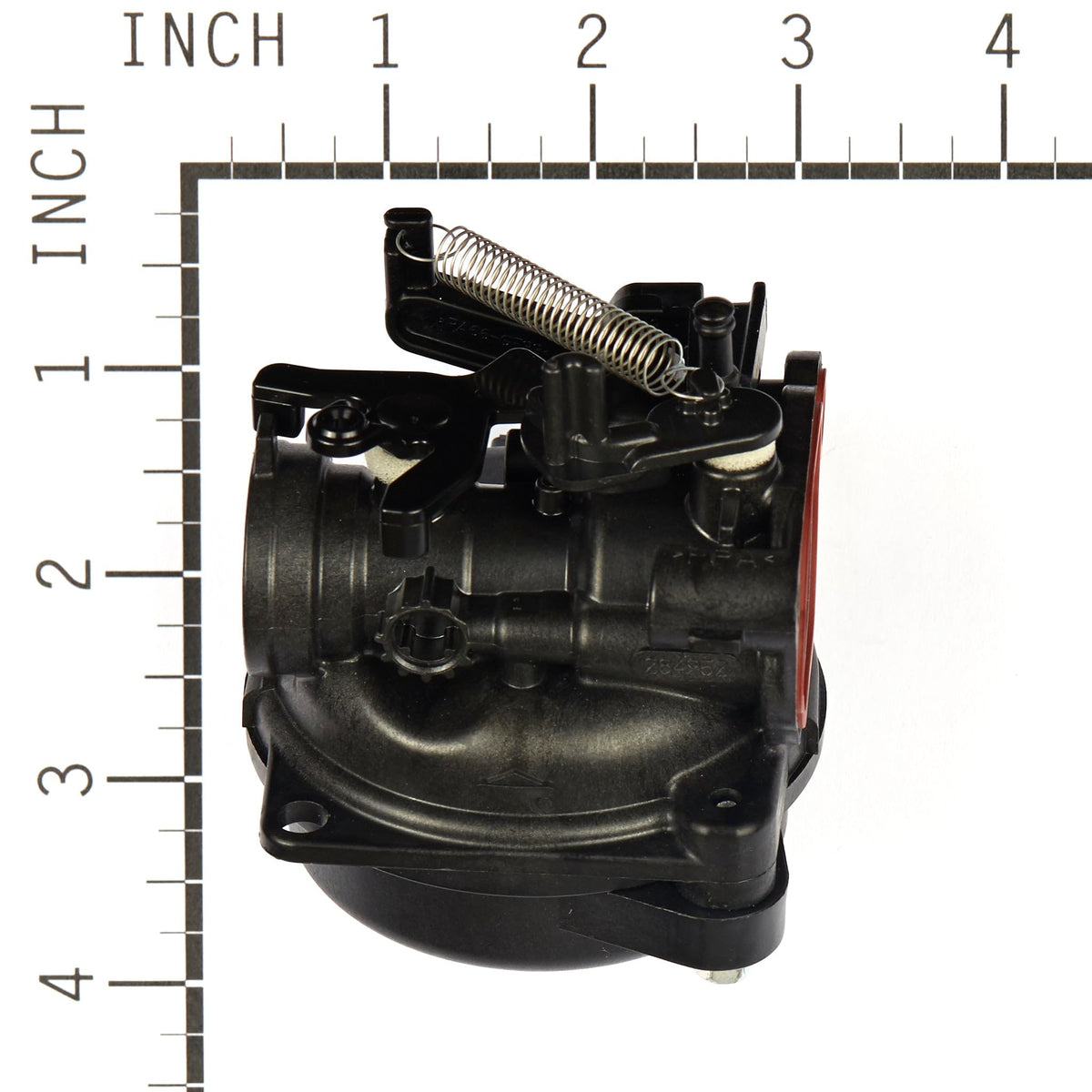 Briggs and Stratton 799584 carburetor, black side view, precise fuel delivery