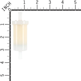 Briggs & Stratton 845125 fuel filter translucent housing shows condition at a glance.