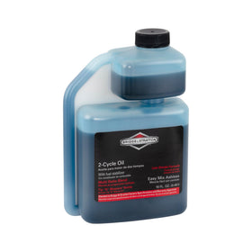 Briggs & Stratton Easy Mix Oil label on 16 oz can for precise mixing