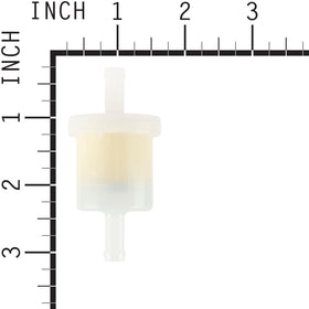 Briggs & Stratton see-through fuel filter allows debris monitoring before carburetor