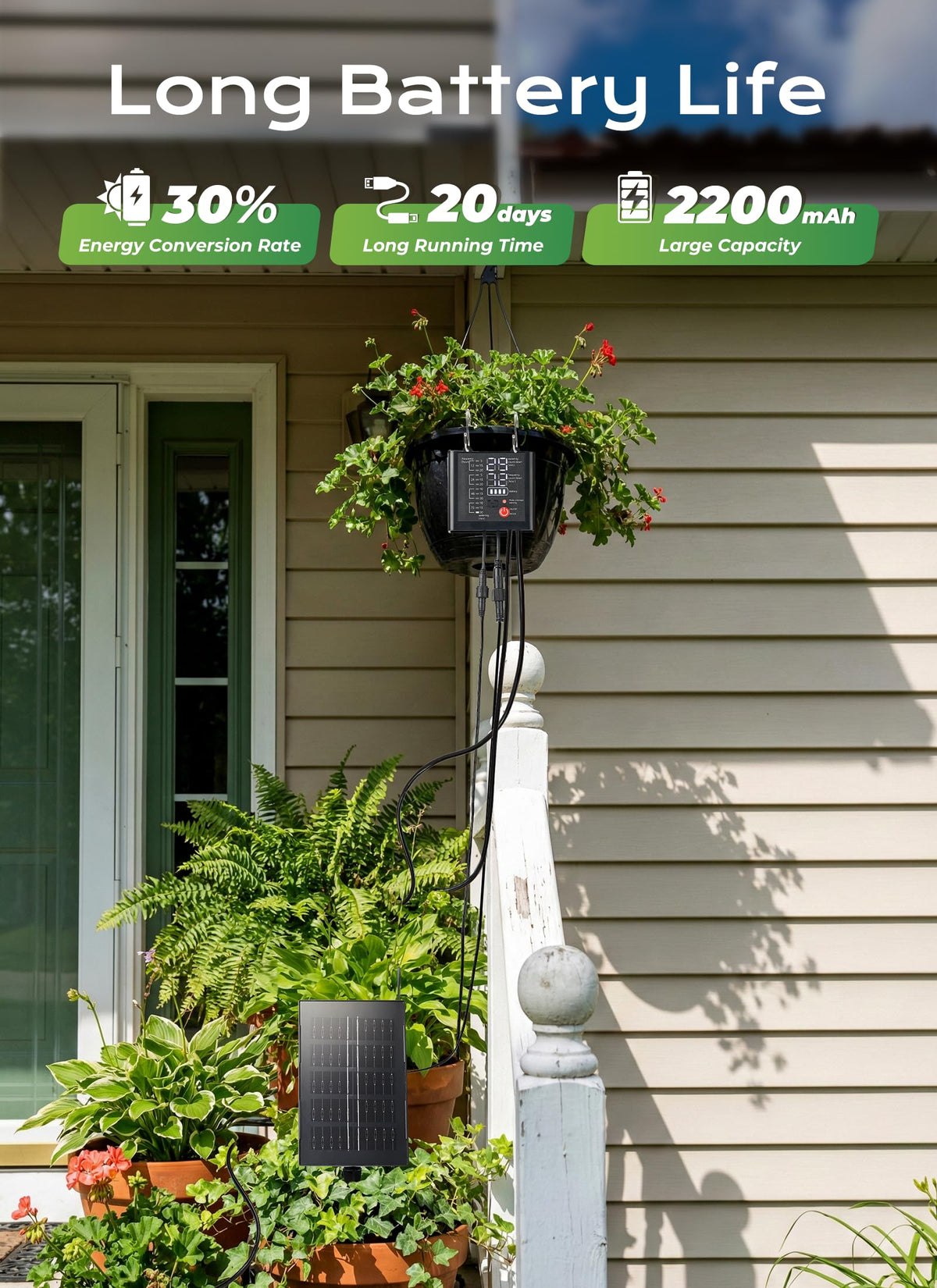 Brightown 15 adjustable emitters provide precise watering for diverse plants.
