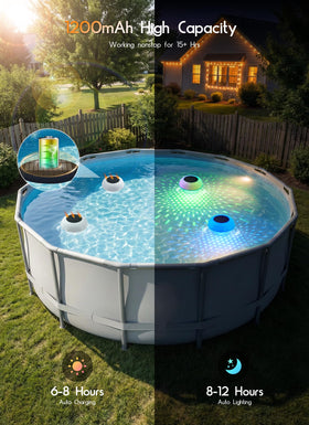 Brightown IP68 pool light stands up to rain and snow for year-round use.