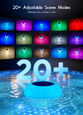 Brightown ripple glow pool light creates moving water reflections for parties.