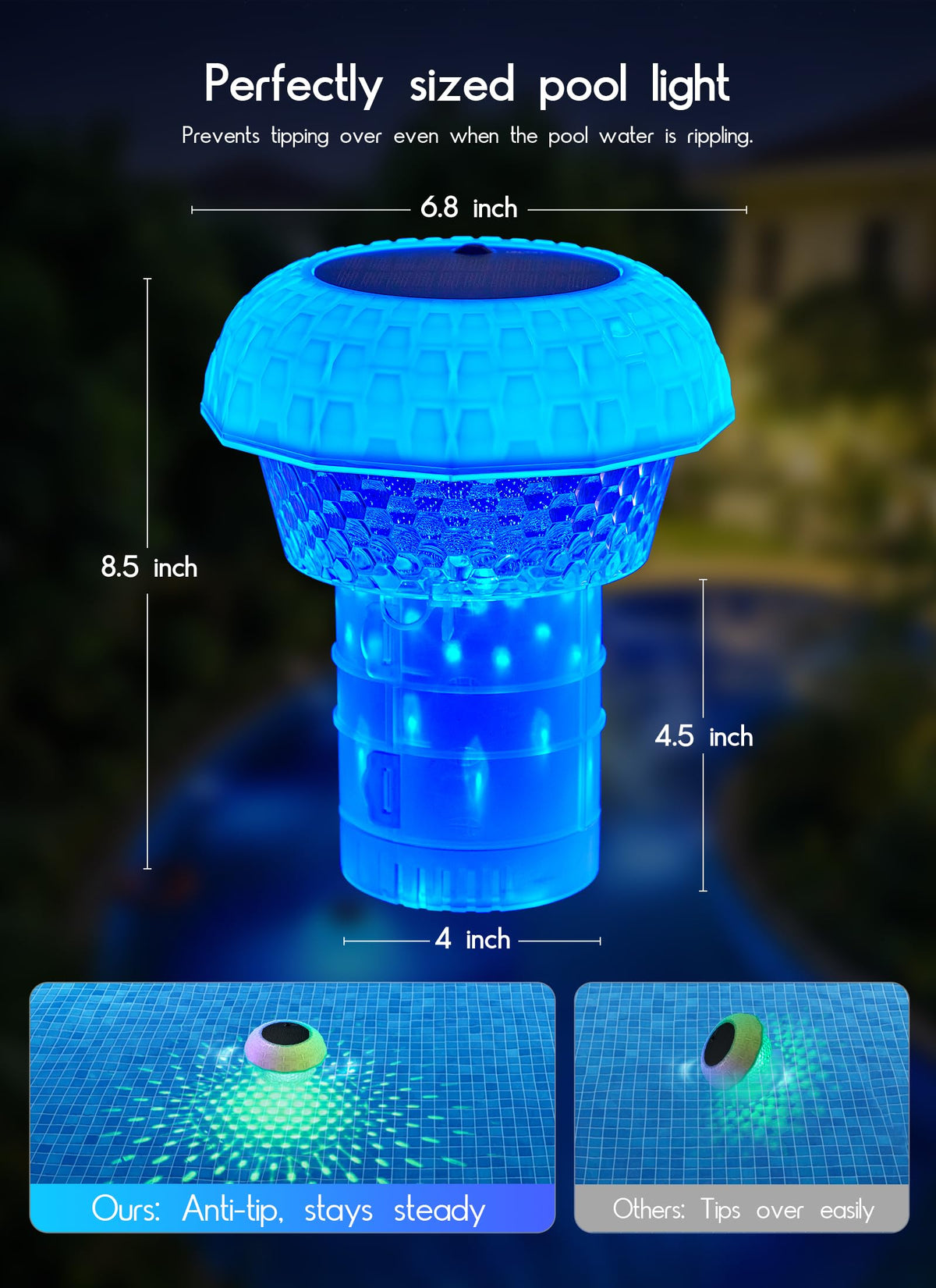 Brightown versatile lighting for spa, hot tub, ponds, and outdoor spaces.