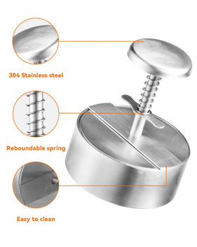 Brigii burger press detachable for cleaning lets you sanitize components quickly.