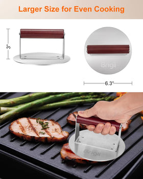 Brigii heat-resistant wooden handle provides a comfortable grip