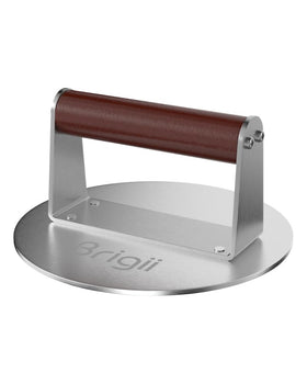 Brigii smashed burger press with flat base for even grilling
