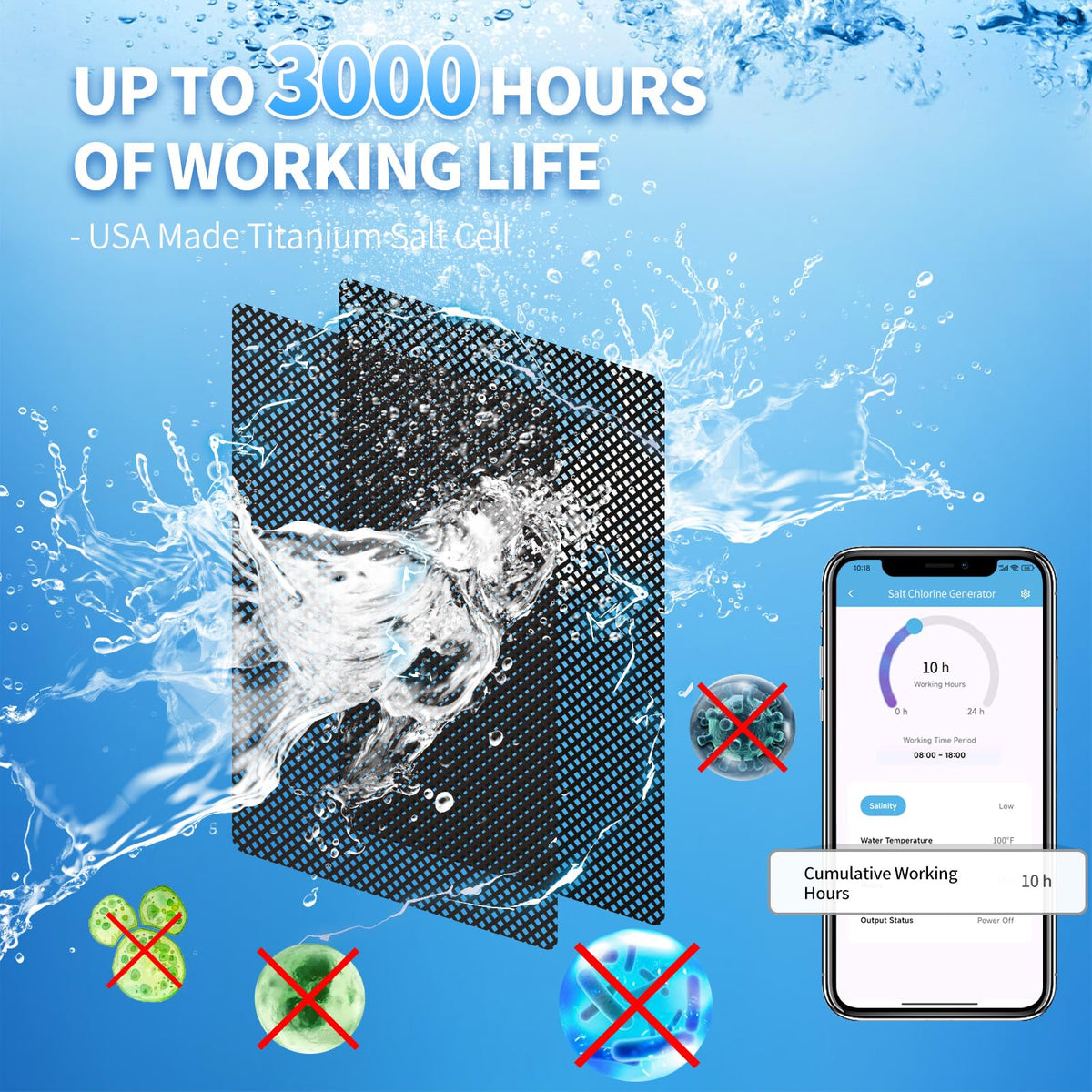 Briidea app alert low salt notification on screen for proactive balance