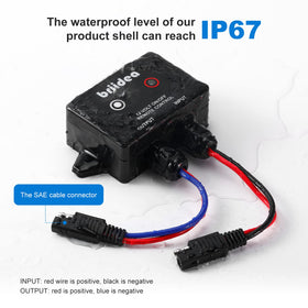 Briidea SAE cable connector simplifies battery hookup for quick setup.