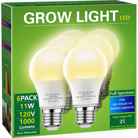 Briignite full spectrum 4000K grow light bulb ideal for indoor tomatoes and herbs.