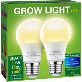 Briignite Grow Light Bulb unboxed, ready for setup and seed starting