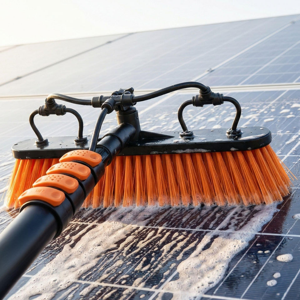 Briliantwerk Solar Panel Cleaning Brush for streak-free solar maintenance