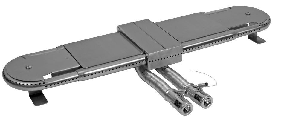 Brinkmann large oblong tube burner for universal grill replacement delivering even heat
