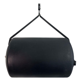 Brinly 24-inch poly drum wide cover reduces passes needed