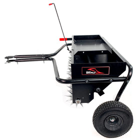 Brinly 3-D tines strengthen resistance to bending in compacted soil for reliable aeration.