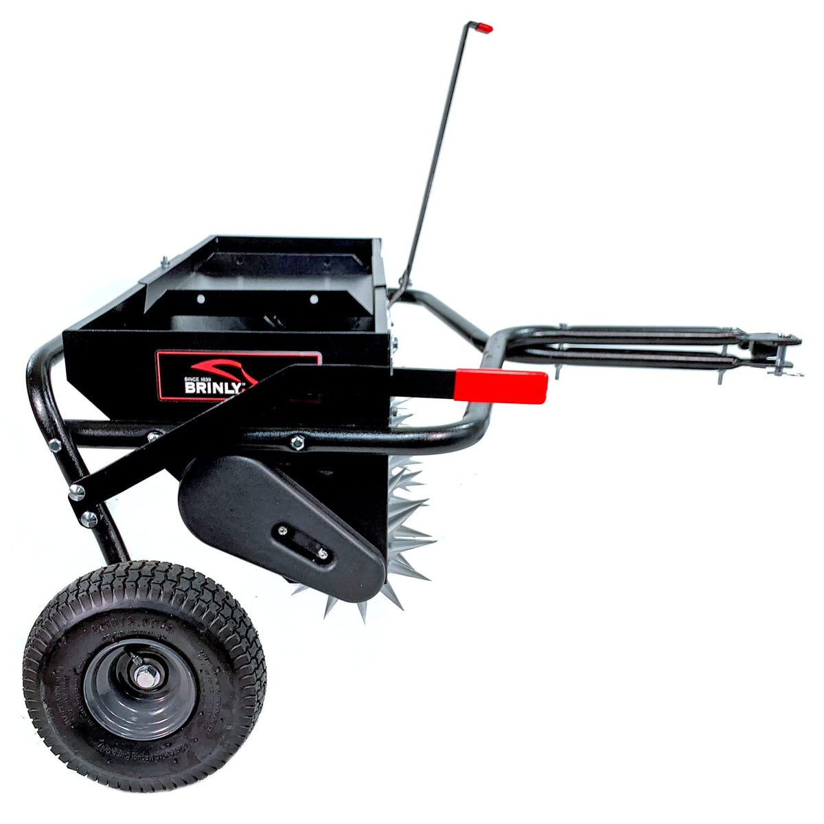 Brinly weight-tray-attachment adds up to 75 lb for deeper soil penetration.