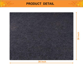 Brinman BPA-free polyester mat protects floors during barbecues.