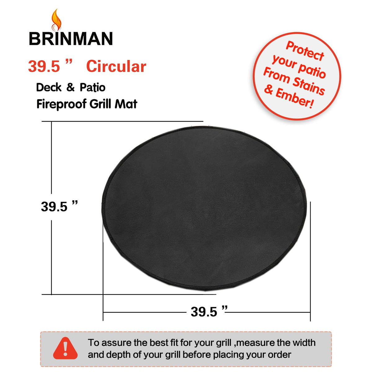 Brinman deck protector mat provides waterproof barrier for outdoor dining areas