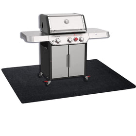 Brinman under grill mat protecting deck from oil spills under grills