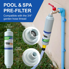 Brinquil NSF-certified pre-filter ensures safer water during outdoor tasks.
