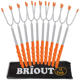 BRIOUT marshmallow roasting tip for safe, even browning over a campfire.