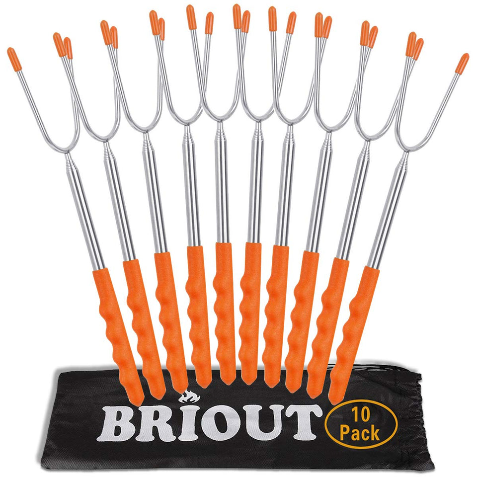 BRIOUT marshmallow roasting tip for safe, even browning over a campfire.