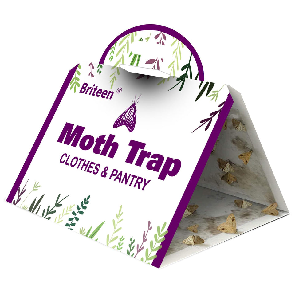 Briteen Pantry Moth Traps 10-Pack front of box for kitchen moth control