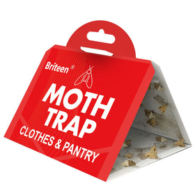 Briteen pantry moth traps box with 10-pack for pantry protection.